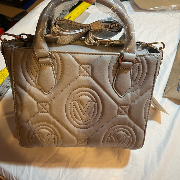 Valentino Orlandi Elegant Beige Quilted Handbag medium bag - Picture 5 of 12